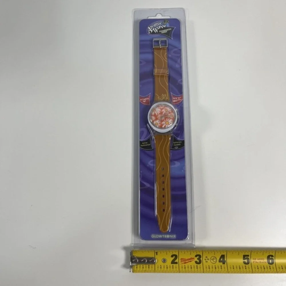 Vintage ATOMIC WAVE Glowtronix Glow WATCH Illuminated Light Up Fashion Rave NEW‎